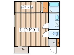 BELLE ROSE大江　EAST(B棟)の物件間取画像